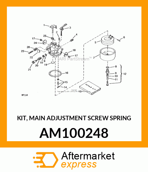 KIT, MAIN ADJUSTMENT SCREW SPRING AM100248