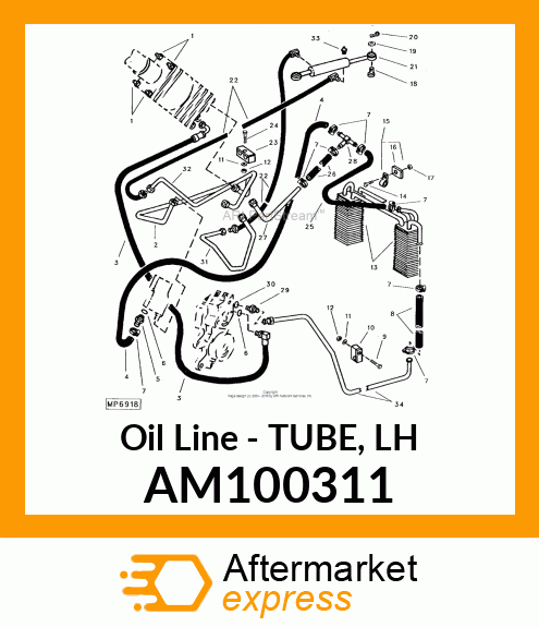 Oil Line - TUBE, LH AM100311