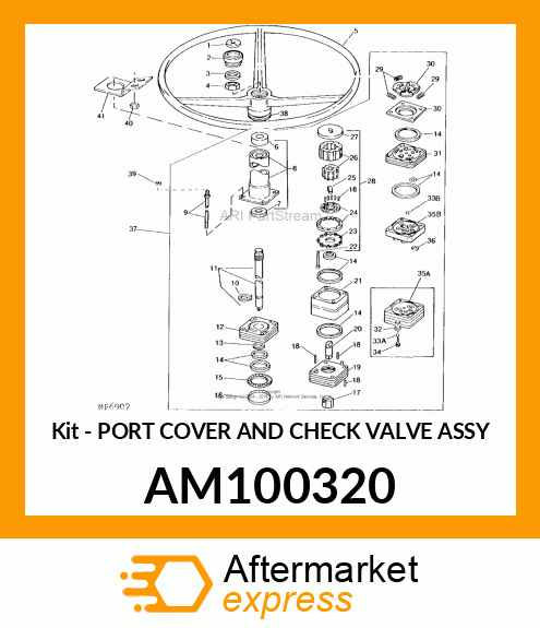 Kit - PORT COVER AND CHECK VALVE ASSY AM100320