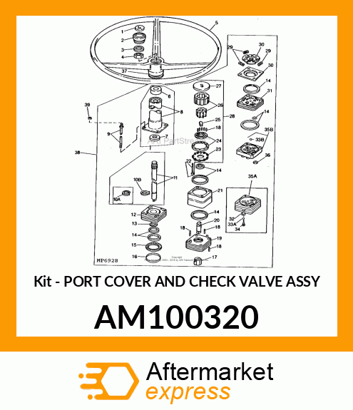 Kit - PORT COVER AND CHECK VALVE ASSY AM100320