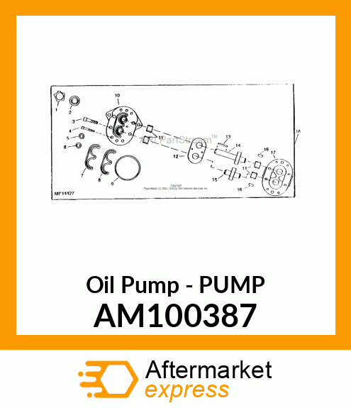 Oil Pump - PUMP AM100387