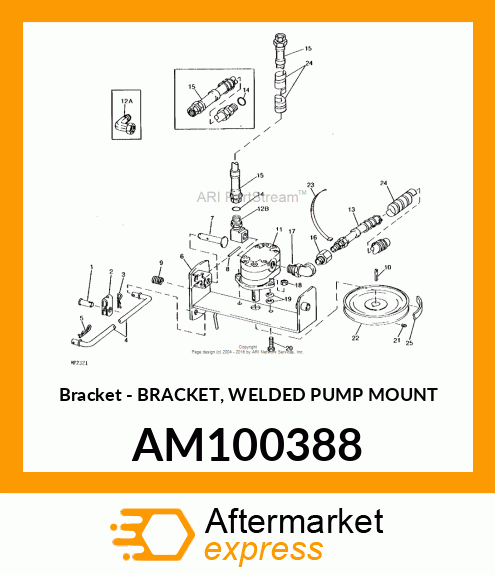 Bracket - BRACKET, WELDED PUMP MOUNT AM100388