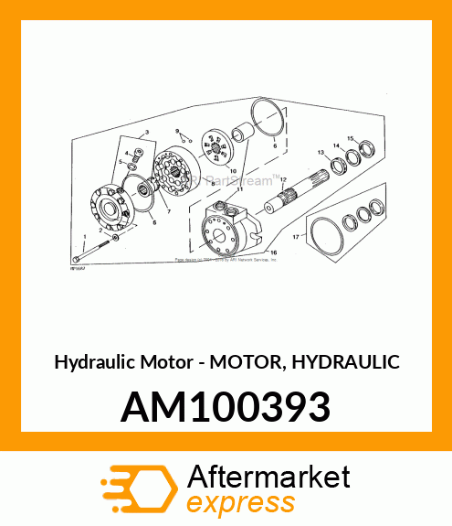 Hydraulic Motor - MOTOR, HYDRAULIC AM100393