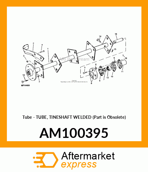 Tube - TUBE, TINESHAFT WELDED (Part is Obsolete) AM100395