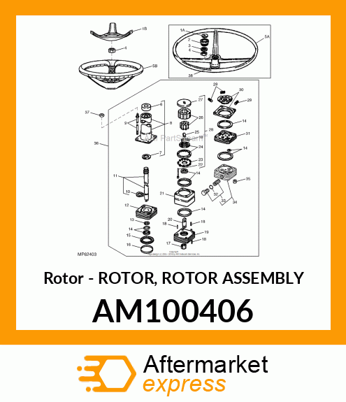 Rotor - ROTOR, ROTOR ASSEMBLY AM100406