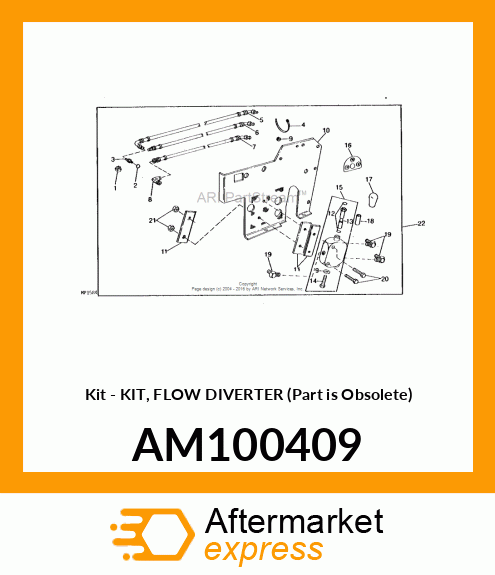 Kit - KIT, FLOW DIVERTER (Part is Obsolete) AM100409