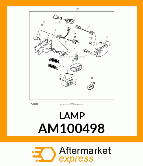 Headlight AM100498