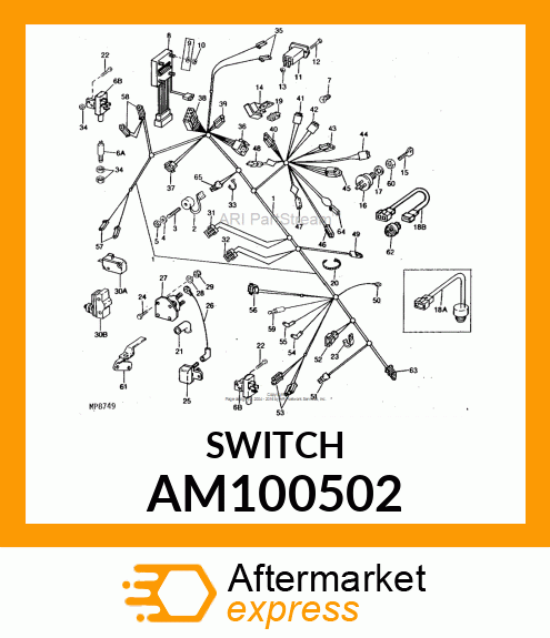 SWITCH, BRAKE (NORMALLY CLOSED) AM100502