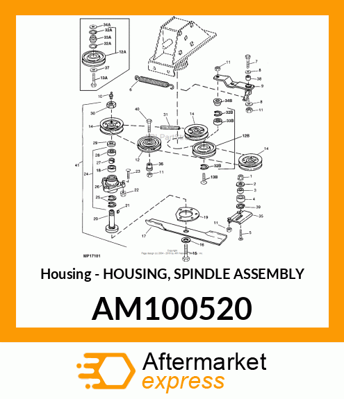 Housing - HOUSING, SPINDLE ASSEMBLY AM100520