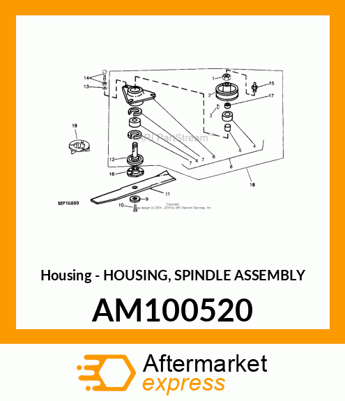 Housing - HOUSING, SPINDLE ASSEMBLY AM100520