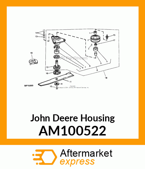 HOUSING, HOUSING, SPINDLE W/BEARING AM100522