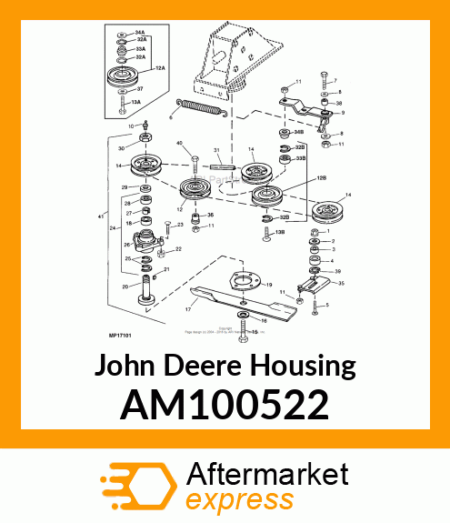 HOUSING, HOUSING, SPINDLE W/BEARING AM100522