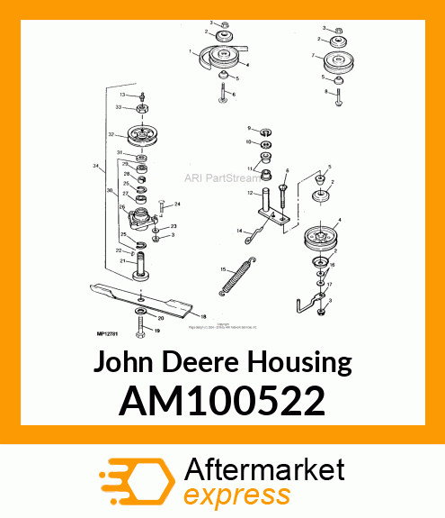 HOUSING, HOUSING, SPINDLE W/BEARING AM100522