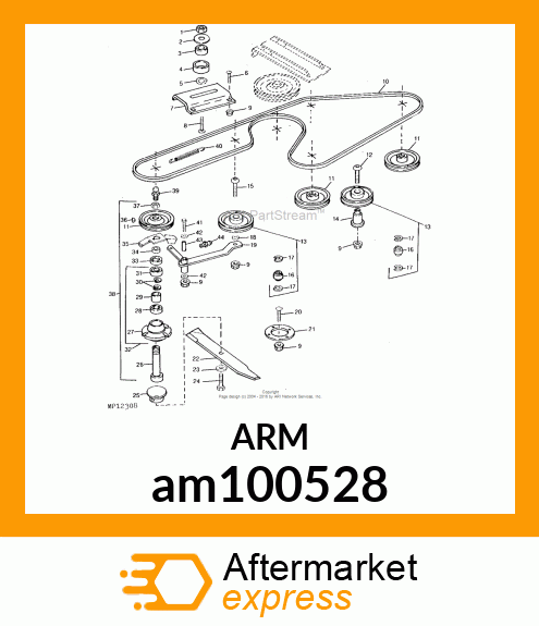 ARM, WELDED IDLER AM100528 PAINTED am100528