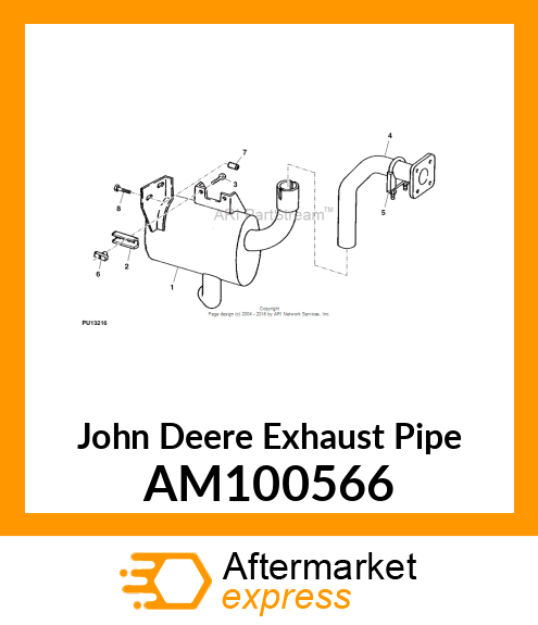 PIPE, WELDED EXHAUST AM100566