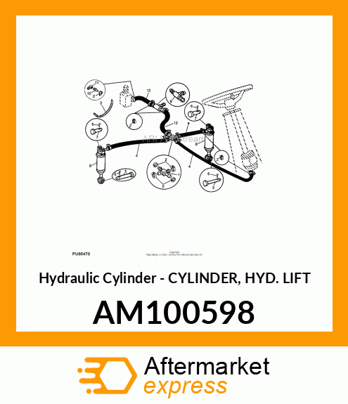 Hydraulic Cylinder - CYLINDER, HYD. LIFT AM100598