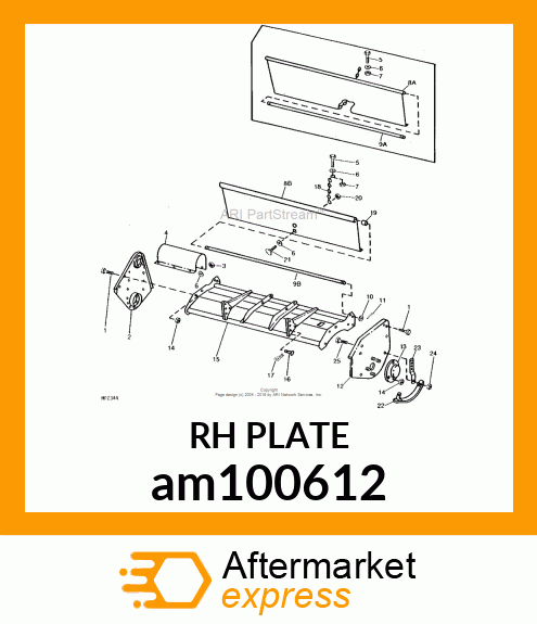 SKID PLATE, PLATE,RH SKID/WELDPAIN am100612