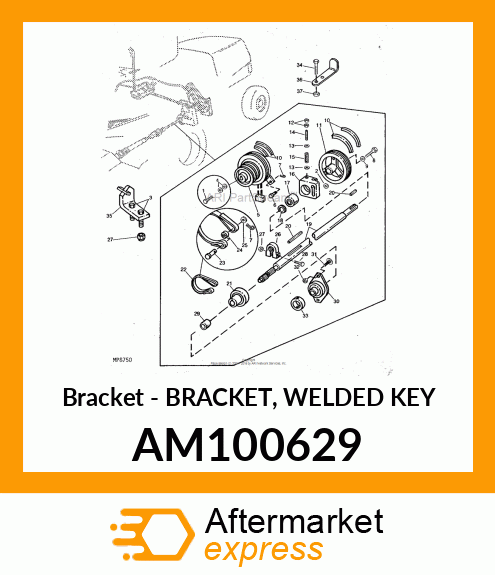 Bracket - BRACKET, WELDED KEY AM100629