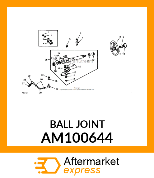 JOINT, RH BALL AM100644