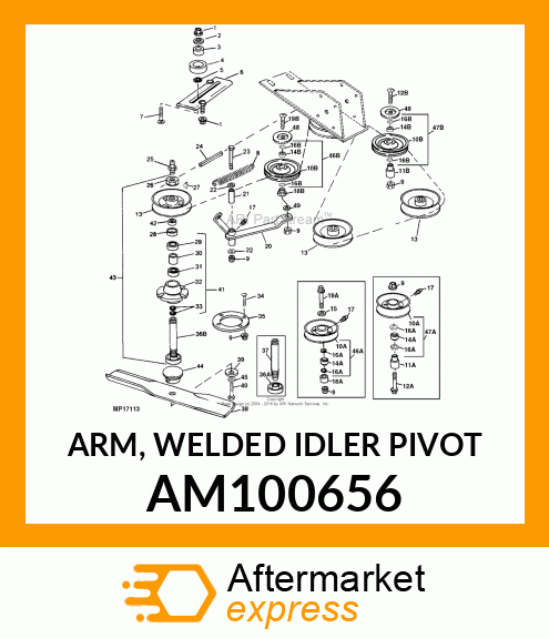 ARM, WELDED IDLER PIVOT AM100656