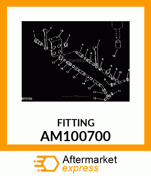 ELBOW FITTING, ELBOW, 45 DEGREE AM100700
