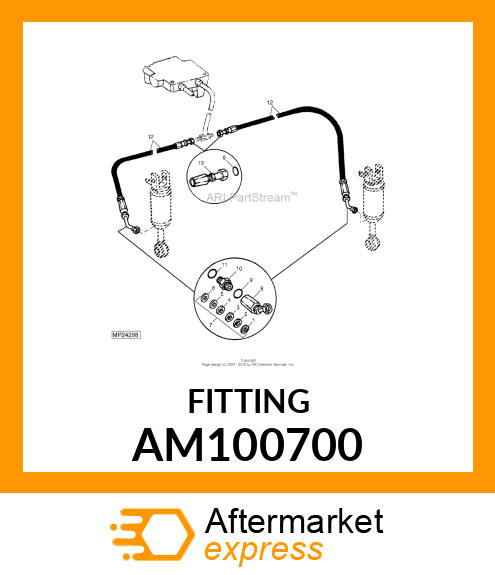 ELBOW FITTING, ELBOW, 45 DEGREE AM100700