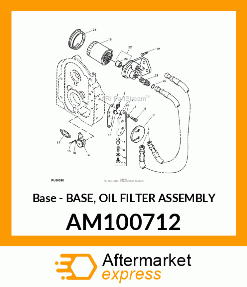 Base - BASE, OIL FILTER ASSEMBLY AM100712