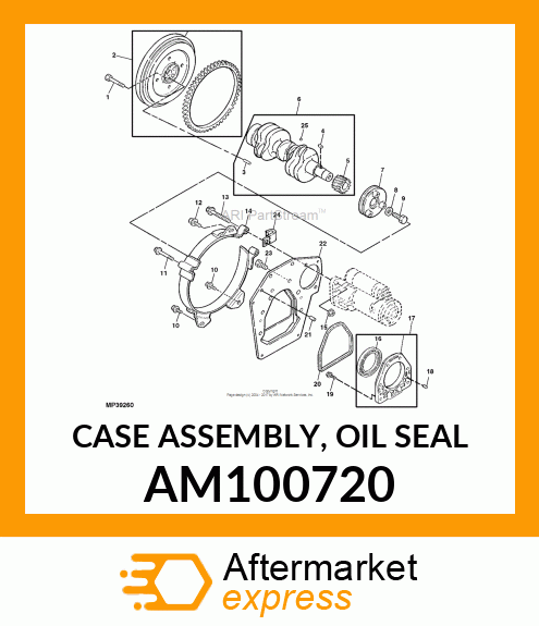 CASE ASSEMBLY, OIL SEAL AM100720