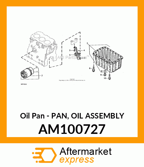 Oil Pan - PAN, OIL ASSEMBLY AM100727