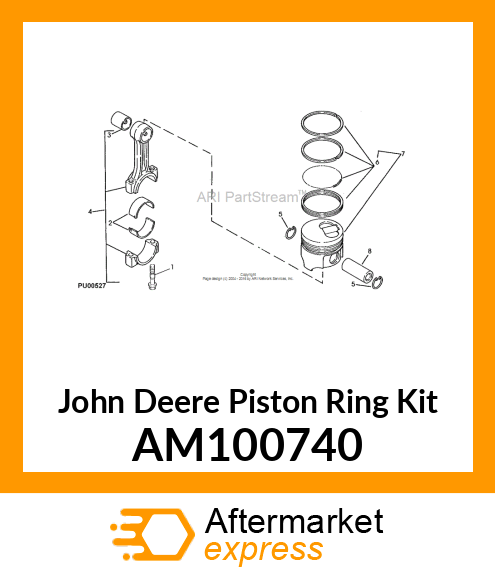 SET, PISTON RING AM100740