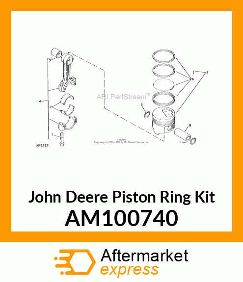 SET, PISTON RING AM100740