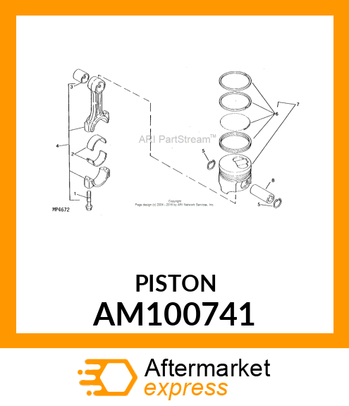 PISTON ASSEMBLY AM100741