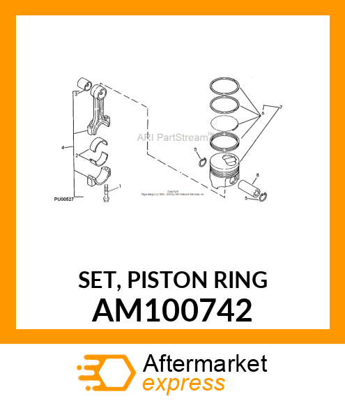 SET, PISTON RING AM100742