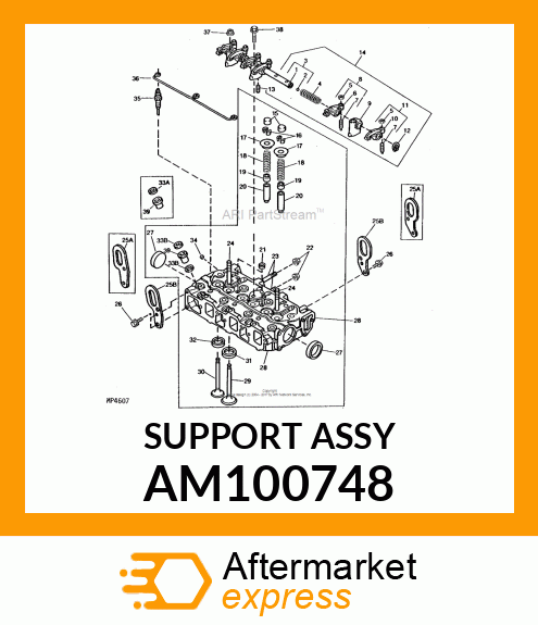 Support - SUPPORT, ROCKER ARM ASSEMBLY AM100748