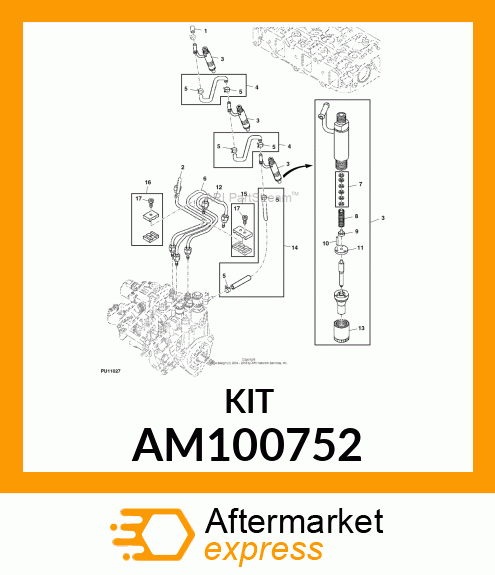CLAMP,FUEL INJECTION ASSY AM100752
