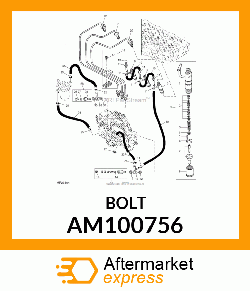 BOLT,BANJO ASSY (FUEL PIPE) AM100756