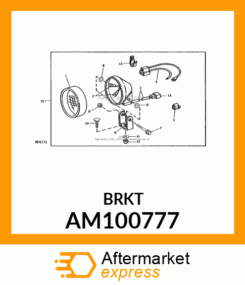 BRACKET, U BRACKET AM100777