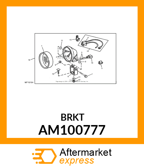 BRACKET, U BRACKET AM100777