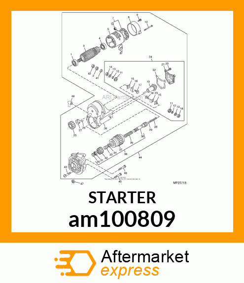 STARTER (12V 1.0KW) am100809