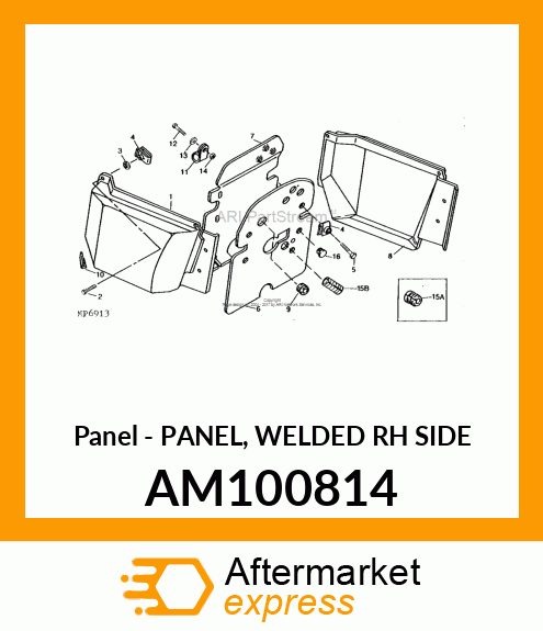 Panel - PANEL, WELDED RH SIDE AM100814