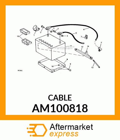 CABLE, NEGATIVE BATTERY AM100818