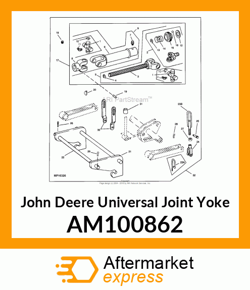 UNIVERSAL JOINT YOKE, YOKE, QUICK D AM100862