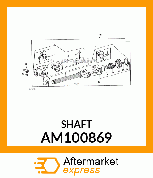 Yoke With Shaft AM100869