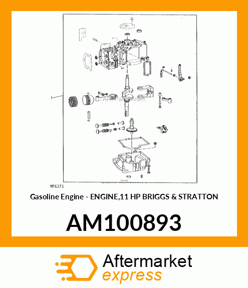 Gasoline Engine - ENGINE,11 HP BRIGGS & STRATTON AM100893