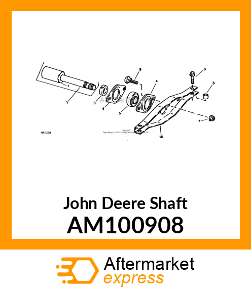 SHAFT, SHAFT, FRONT PTO EXTENSION AM100908