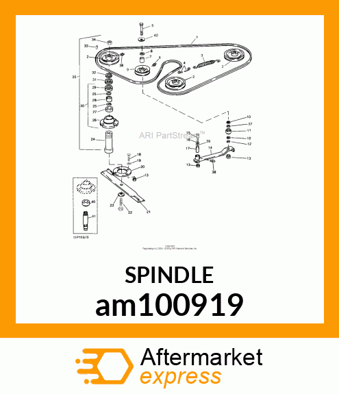 SPINDLE, SPINDLE, ASSEMBLED am100919