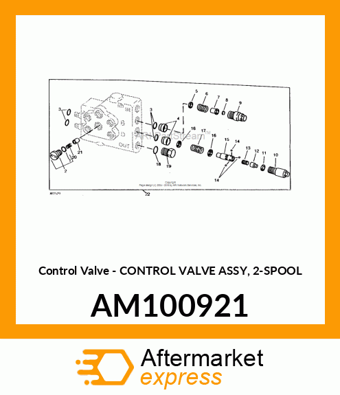 Control Valve - CONTROL VALVE ASSY, 2-SPOOL AM100921