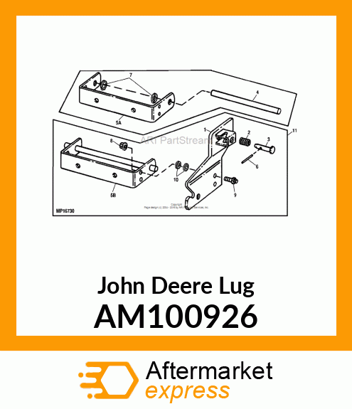 LUG, WELDED RH MOUNTING AM100926