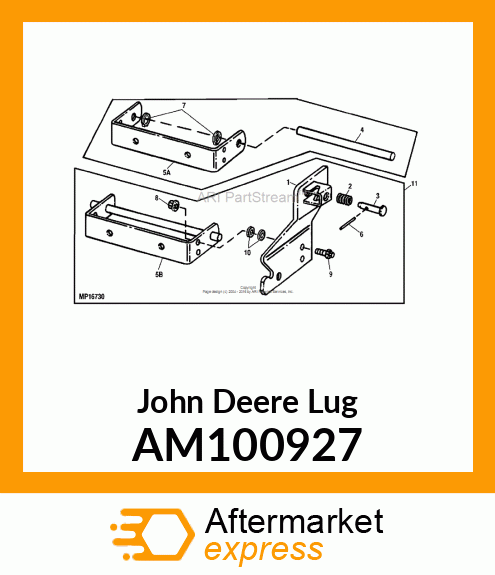 LUG, WELDED LH MOUNTING AM100927