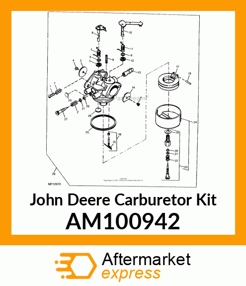 CARBURETOR REPAIR KIT AM100942